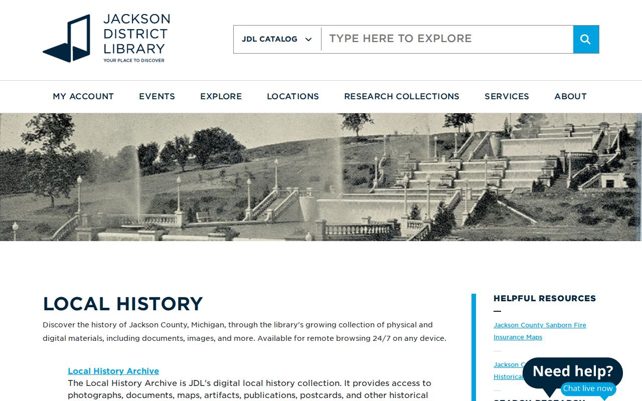 Jackson city directory research at the Jackson District Library local-history archive