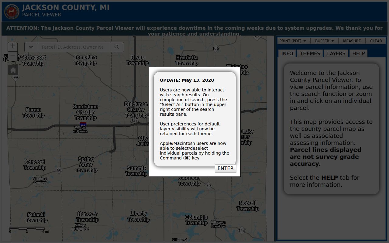 Jackson residents directory county parcel viewer