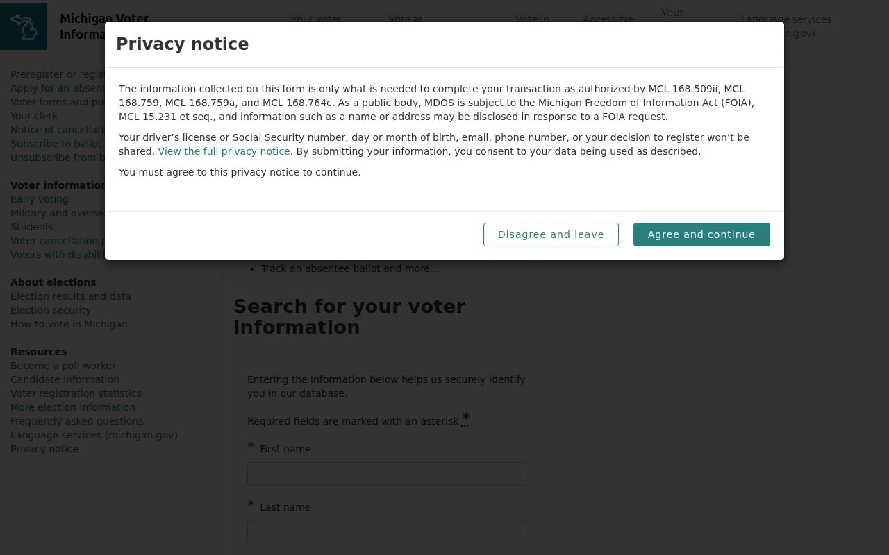 Jackson residents directory Michigan voter lookup